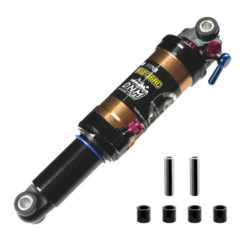DNM Damping 3 System Mountain Bike Air Rear Shock Rebound / Lock out / Air Pressure Adjustable AL 7005 Shark/AL 6061 Shock Body - Eye to Eye 200mm 7.87", Travel 55mm in Black