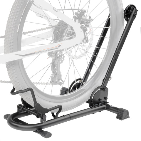 BikeHand Foldable Bike Stand Floor Rack | Sturdy & Durable Quick-Fold Design for MTB & Road Bicycle Storage - up to 2.4" Tire Width | Portable Bike Rack Garage Foldable Storage Stand | Updated Design