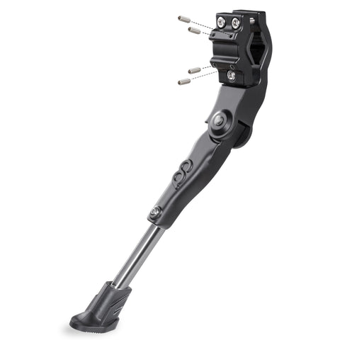CyclingDeal Adjustable Bicycle Kickstand Rear Mount Type - for Mountain Bikes MTB & 700C Road Hybrid Bikes Kids Bikes - Premium Quality Aluminium Alloy with New Clamp Design - for 16"-20" Kids Bikes