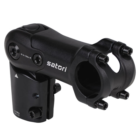 Satori UP2+ - E Bike - Bicycle Riser Extension Adjustable Handlebar Stem 1-1/8" x 31.8mm - Great for E Bike Up to 45 km or 28 Miles per Hour - Super Heavy Duty 3D Forged Alloy - Stem Length 110mm