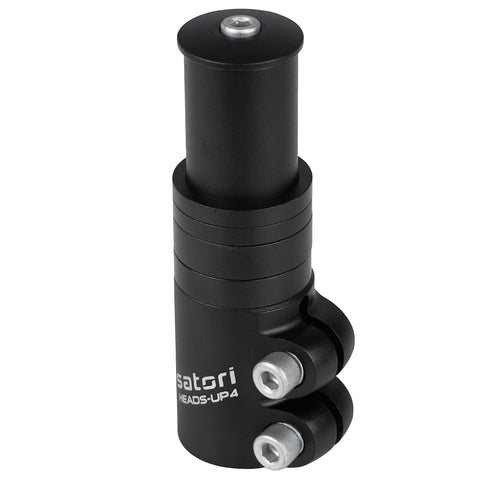 Satori HEADS-UP4 Bicycle Stem Riser 1-1/8" - Adjustable Handlebar Height Extension - Mountain Bike Fork Stem Extender Raise