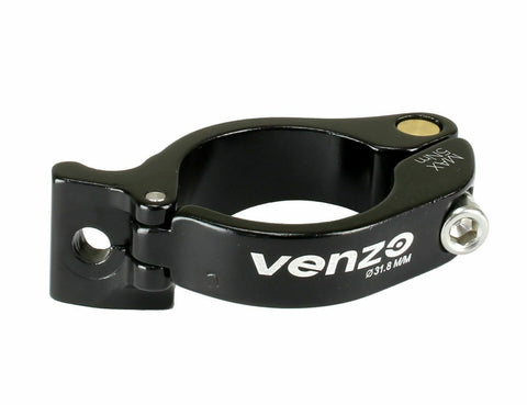 Venzo Road Or Mountain Bike Bicycle Braze On Front Derailleur Adapter Clamp 31.8mm compatible with Shimano Sram