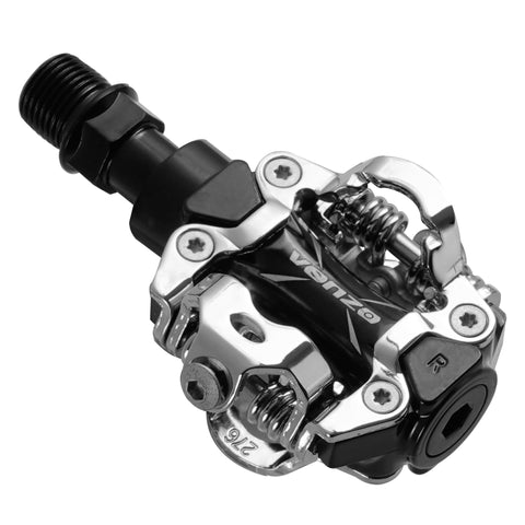 VENZO MTB Mountain Bike Sealed Clipless Pedals compatible with Shimano SPD Type Cleats SM-SH51 - Perfect For All MTB Shoes - Easy Clip in