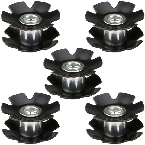 CyclingDeal 5pcs Star Nut - MTB Road Bike Cycling Bicycle Headset Star Nuts For Fork - Size 1-1/8" (28.6mm)