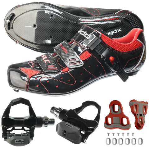 XPEDO Carbon Road Bike Bicycle Shimano SPD SL Cycling Shoes & Pedals