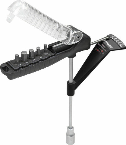 Venzo 1/4 Inch Driver Beam Torque Wrench Set - 1 to 12 Nm - Small Adjustable - Great Maintenance MTB, Mountain, Road Bike & Motorcycle - All Bits Are Included As a Kit - Carbon Parts Essential Tool