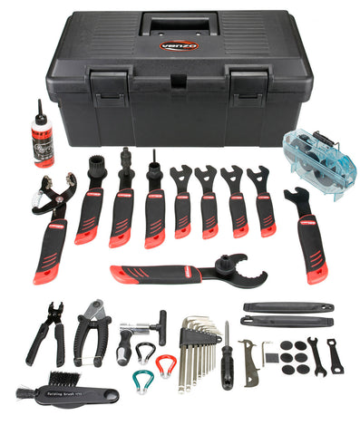 VENZO Complete Bike Bicycle Professional Repair Tools Tool Kit Set