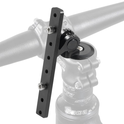 CyclingDeal Bike Bicycle Stem Mount Water Bottle Cage Adapter - Fully Adjustable for Bicycle Stem Top Cap - Premium Aluminum Alloy - for 1 Bottle Cage
