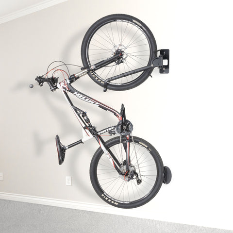 CyclingDeal Swivel Bike Wall Mount Rack - Vertical Adjustable Foldable Bicycle Parking Rack with Wheel Holder - for 20"-29" MTB 700C Road Bikes Home Garage Storage - Max. Tire Width 2.4" - 1 Pack