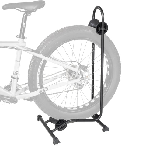 CyclingDeal Bike Floor Stand Parking Rack - for 20"-29" Mountain MTB & Road Bikes with Tire Width up to 2.4" or 5" Fat Bike - Bicycle Indoor Outdoor Garage Storage - Max Tire Width 5” for 3 Bikes