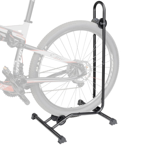 CyclingDeal Bike Floor Stand Parking Rack - for 20"-29" Mountain MTB & Road Bikes with Tire Width up to 2.4" or 5" Fat Bike - Bicycle Indoor Outdoor Garage Storage - Max Tire Width 2.4” for 4 Bikes