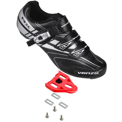 Venzo RX Road Bike Compatible with  SPD SL Look Cycling Shoes and Look Delta Indoor Cleats Black Size 48