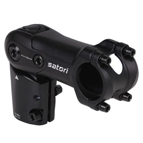 Satori UP2+ - E Bike - Bicycle Riser Extension Adjustable Handlebar Stem 1-1/8" x 31.8mm - Great for E Bike Up to 45 km or 28 Miles per Hour - Super Heavy Duty 3D Forged Alloy