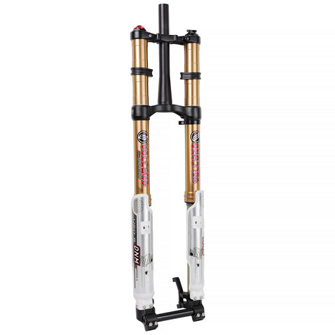 DNM MTB DH Downhill Mountain Bike Fork - Air Front Suspension - 1-1/8"-1-1/2" Tapered Fork Steerer - Post Mount - 110 x 20mm Wheel Axle For 26" and 27.5"(650B)