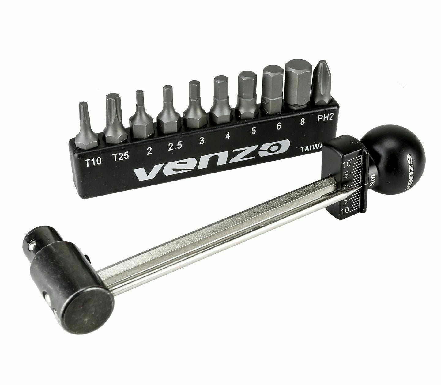 Venzo 1/4 Inch Driver Beam Torque Wrench Set - 2 to 10 Nm