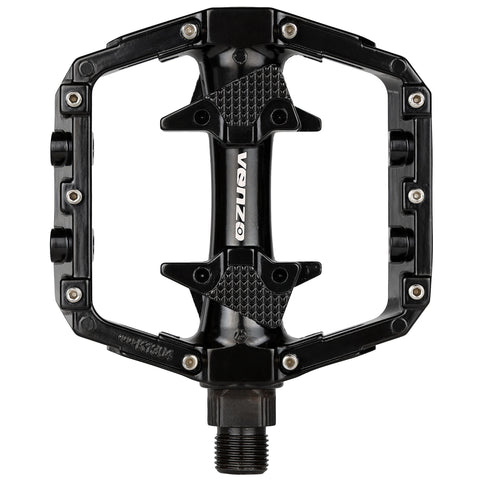 VENZO Flat Mountain BMX MTB Aluminum Bike Sealed Bearing Pedals - Large Bicycle Platform Pedals 9/16" with Anti-Skid Anti-Slip Nail