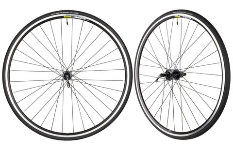 CyclingDeal MAVIC Compatible with Campagnolo 9-12 Speed Road Bike Bicycle Novatec Hubs Continental Tires 700C Wheelset - Front 9x100mm Rear 10x130mm QR