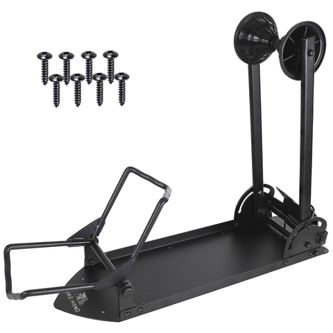 BikeHand Bicycle Floor Parking Rack Stand - for Mountain MTB & Road Bikes Indoor Outdoor Garage Storage - Floor Mounted Classic Rack or for Fat Bike Rack - Max Tire Width 5"