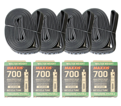 Welter Weight Road Bike Bicycle Inner tube 700x18/25C FV48L pack of 4