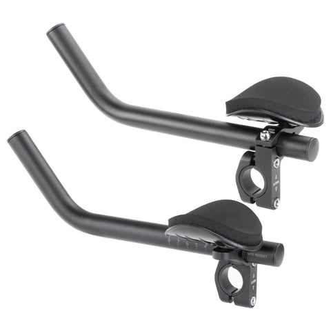 CyclingDeal Bike Clip-on Armrest Handlebar - Cycling Aero Bars for Triathlon & Time-Trails TT Racing Bicycles - Made from Premium Quality Aluminium Alloy with Comfortable Sponge Pads