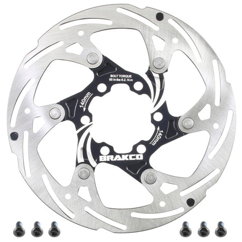 BRAKCO Mountain Road Bike Disc Brake AL7075 Folating 410 Stainless Rotor 6 bolts 140mm