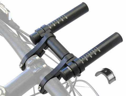 Cyclingdeal MTB Road TT Bicycle Tri-Minibar Aerobar Clip On Bar Cockpit Bar Length 120mm