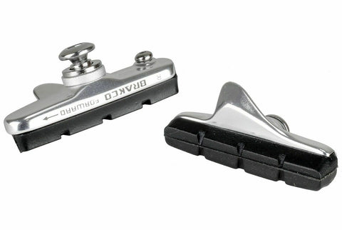 Bracko Bike Bicycle V Brake Shoes Pads With Holders For Tektro compatible with Shimano