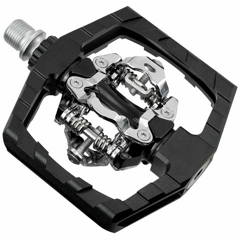 VENZO Click'R compatible with Shimano SPD Mountain Bike Sealed Pedals With Cleats - Dual Platform Clipless Pedals For Mountain Bike - Easy Clip In & Out