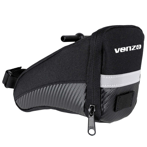VENZO Road Mountain MTB Bike Bicycle Accessories T-Bar Polyester Seat Saddle Bag - Cycling Under Seat Bag Tool Pouch Pack