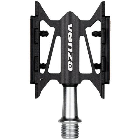 VENZO Mountain City Hybrid Touring e Bike - CNC Aluminum-  Cr-Mo Sealed Bearing Pedals 9/16" - Extra Light 217g or 7.7 oz/ Pair