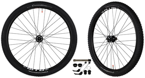 Cyclingdeal ST i25 Mountain Bike Bicycle Novatec 4 in 1 Hub Continental CrossKing Tubeless Ready Tyres Wheelset 11Speed 29" Front: Quick release, 15x100mm, 20x110mm; Rear:Quick release, 12x142mm