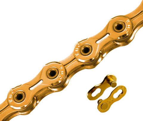 KMC X9SL Gold 9 Speed 116 Links Bike Chain Compatible with Shimano Sram Campy
